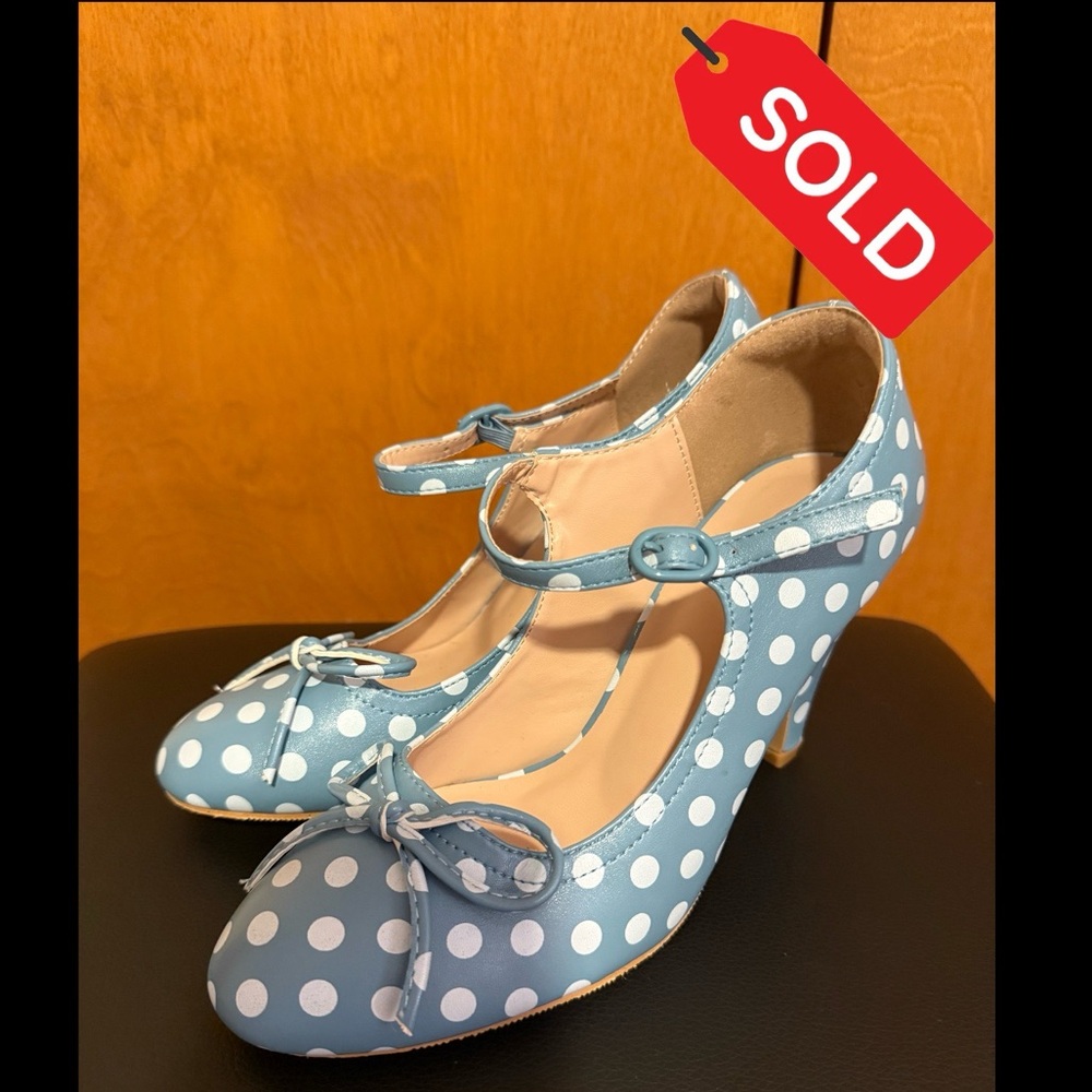 Blue Polka Dot Heels